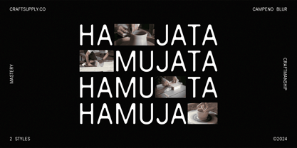 Campeno Blur Font Poster 2