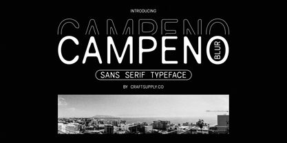 Campeno Blur Font Poster 1
