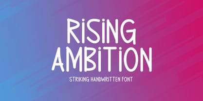 Rising Ambition Font Poster 1
