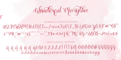 Wonderful Marytha Font Poster 8