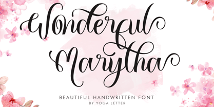 Wonderful Marytha Font Poster 1