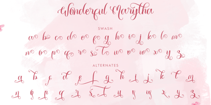 Wonderful Marytha Font Poster 7