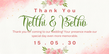 Wonderful Marytha Font Poster 2