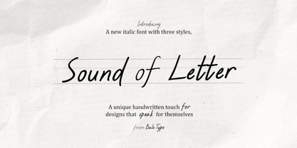 Sound Of Letter Font Poster 1
