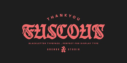Fuscous Font Poster 12