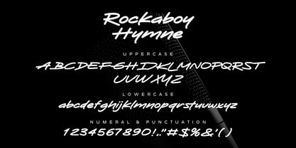 Rockaboy Hymne Font Poster 12