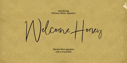 Welcome Honey Signature Font Poster 1
