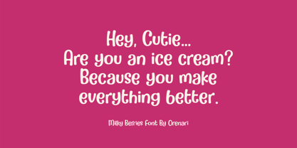 Milky Berries Font Poster 5