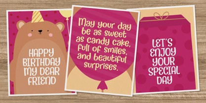 Milky Berries Font Poster 3