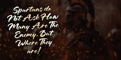 Spartan Brush Font Poster 2
