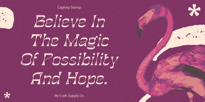 Caplosy Stamp Font Poster 2