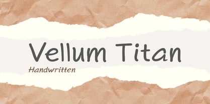 Vellum titan Font Poster 1