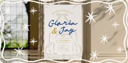 Mediana Script Font Poster 4