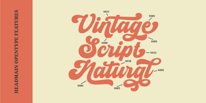 Headmain Script Font Poster 4