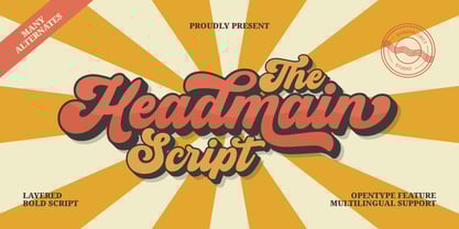 Headmain Script Font Poster 1
