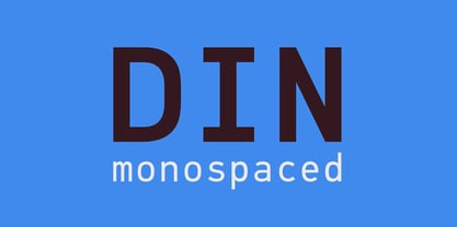 PF DIN Mono Font Poster 2
