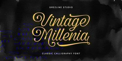 Vintage Millenia Font Poster 1