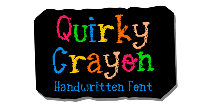 Quirky Crayon Font Poster 1