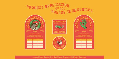SCC Los Pollos Font Poster 5