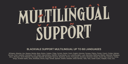 Blackvale Font Poster 9