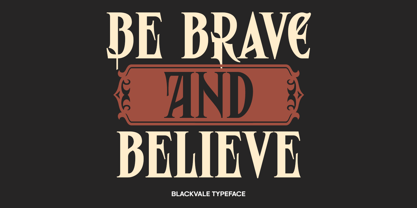 Blackvale Font Poster 2