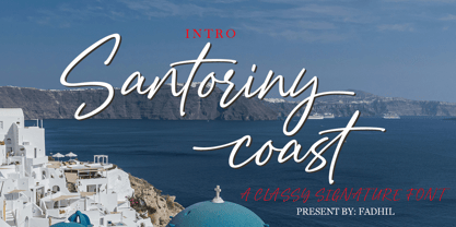 Santoriny Coast Font Poster 1