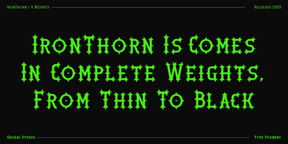 Ironthorn Font Poster 2