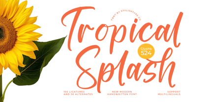 Tropical Splash Font Poster 1
