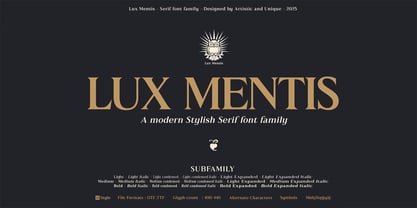 Lux Mentis Font Poster 2