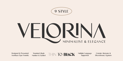Velorina Font Poster 1