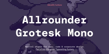 Allrounder Grotesk Mono Font Poster 1