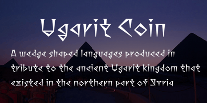 Ugarit Coin Font Poster 1