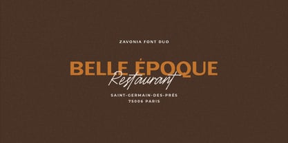 Zavonia Font Poster 2