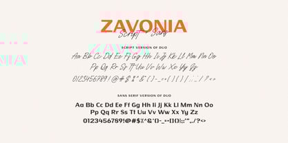 Zavonia Font Poster 11