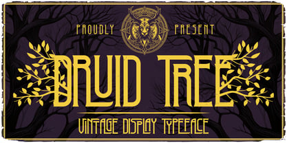 Druid Tree Font Poster 1