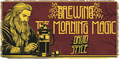 Druid Tree Font Poster 4