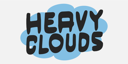 Heavy Clouds Font Poster 1