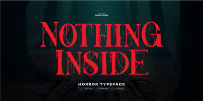 Nothing Inside Flat Font Poster 1