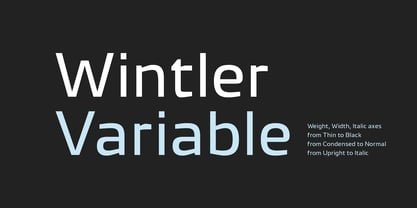 Wintler Variable Font Poster 1