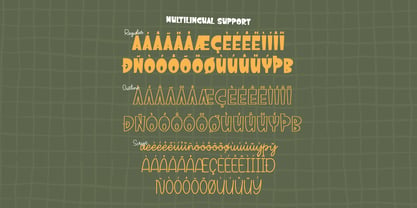 Hoola Summericon Outline Font Poster 11