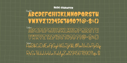 Hoola Summericon Outline Font Poster 10