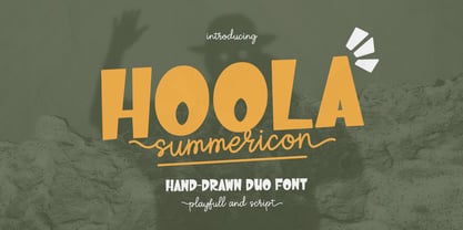 Hoola Summericon Outline Font Poster 1