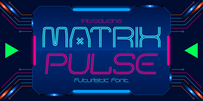 Matrix Pulse Font Poster 1