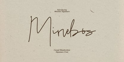 Minebos Signature Font Poster 1