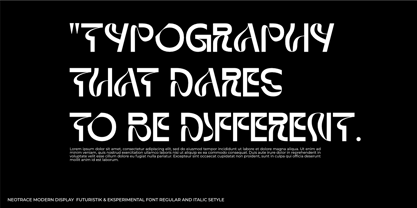 Neotrace Font Poster 3