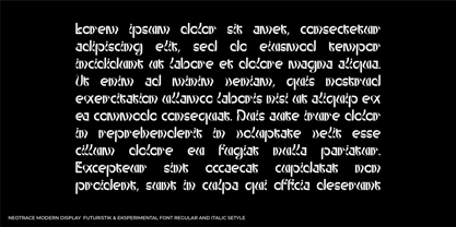 Neotrace Font Poster 8