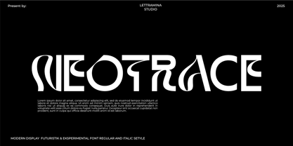 Neotrace Font Poster 1
