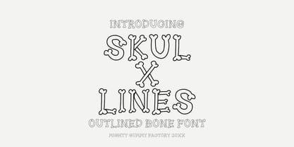 MGF Skul x lines Font Poster 1