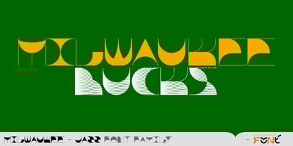Milwaukee Jazz Font Poster 13