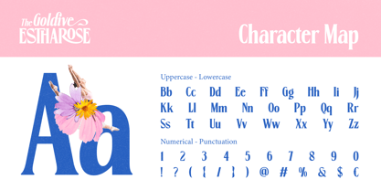 Goldive Estharose Font Poster 2